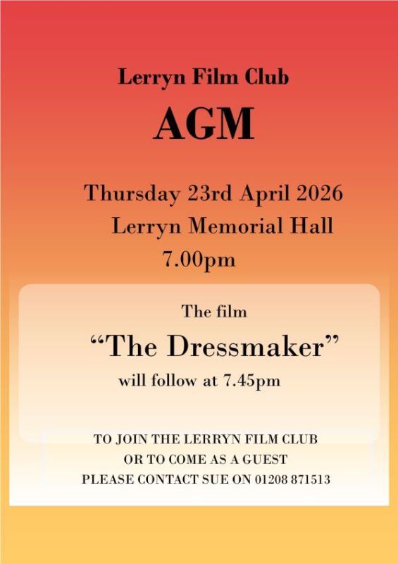 Lerryn Film Club - AGM and Film